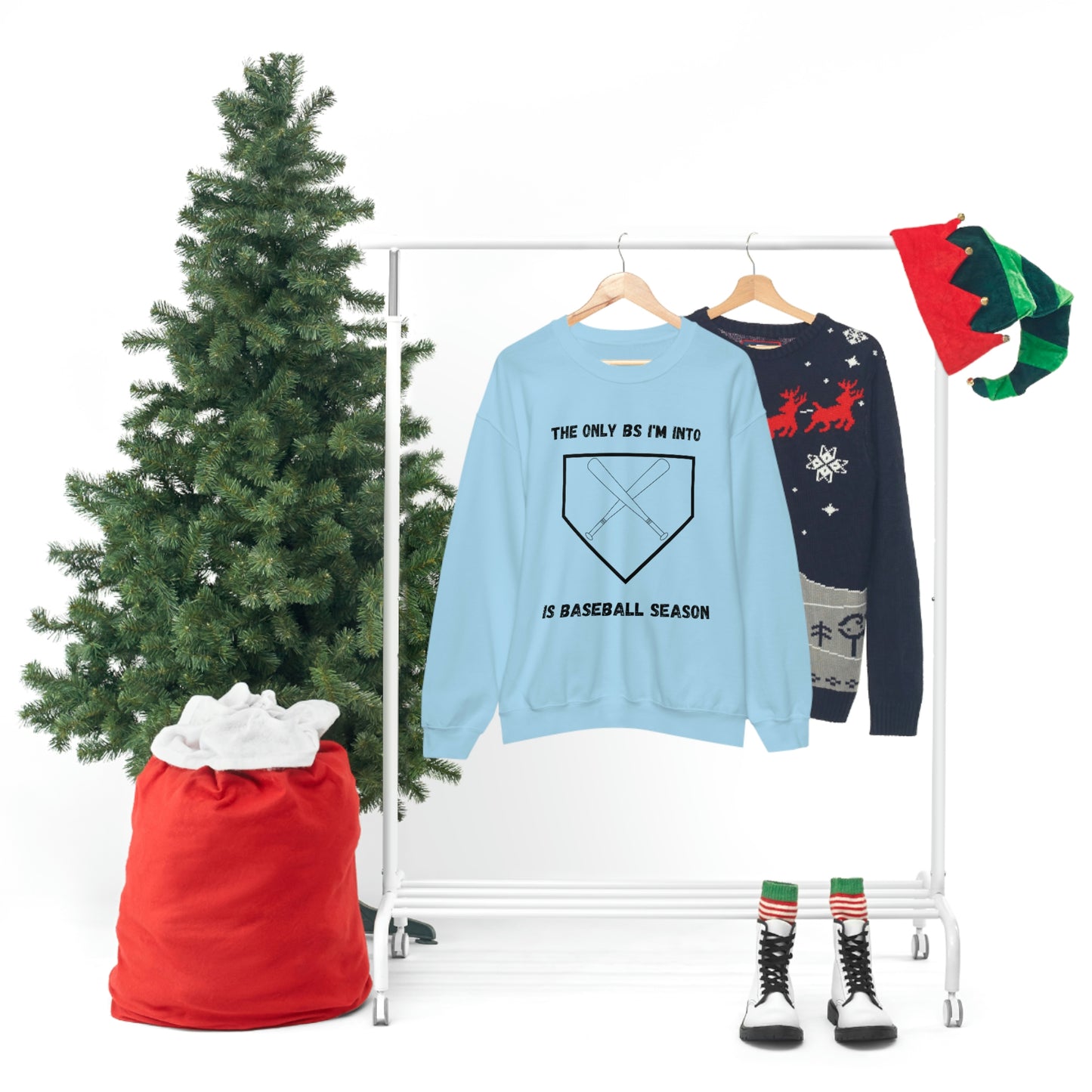 The on BS I'm into is baseball season sweatshirt