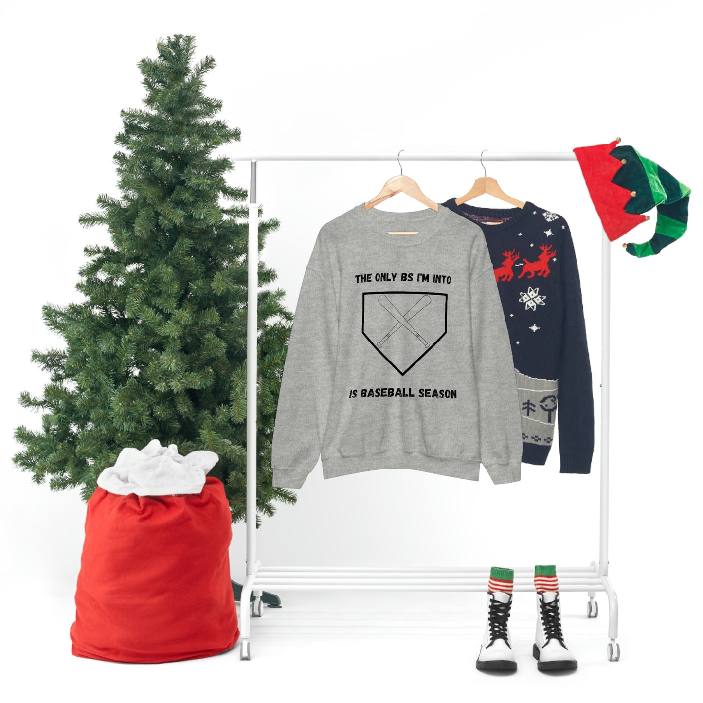 The on BS I'm into is baseball season sweatshirt