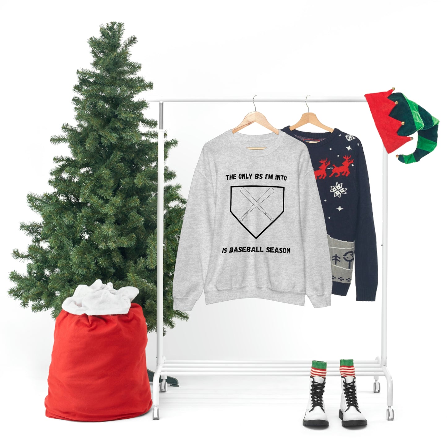 The on BS I'm into is baseball season sweatshirt