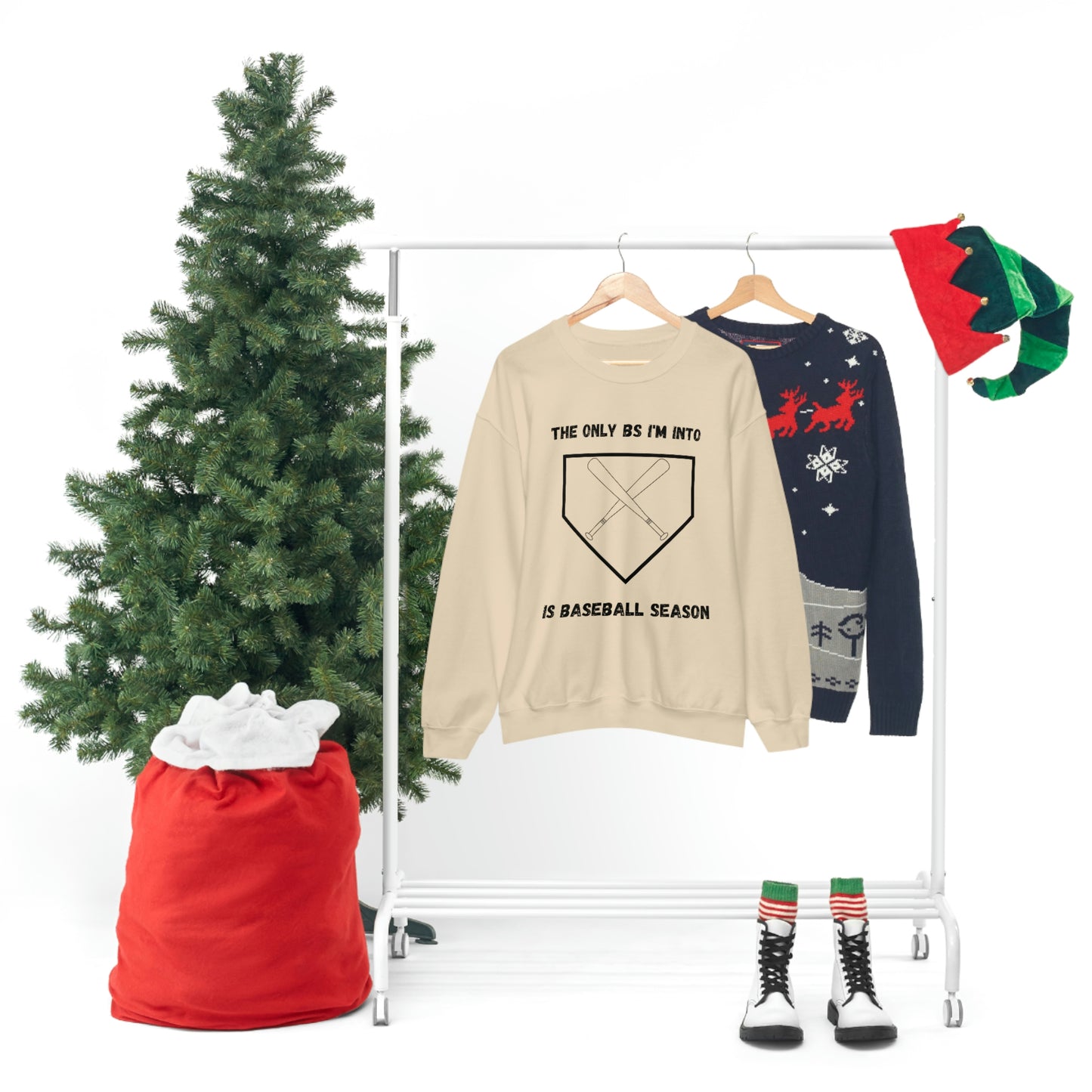 The on BS I'm into is baseball season sweatshirt