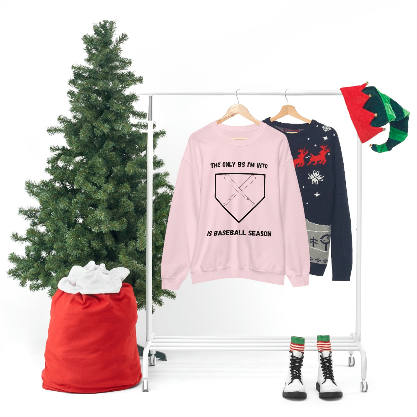 The on BS I'm into is baseball season sweatshirt