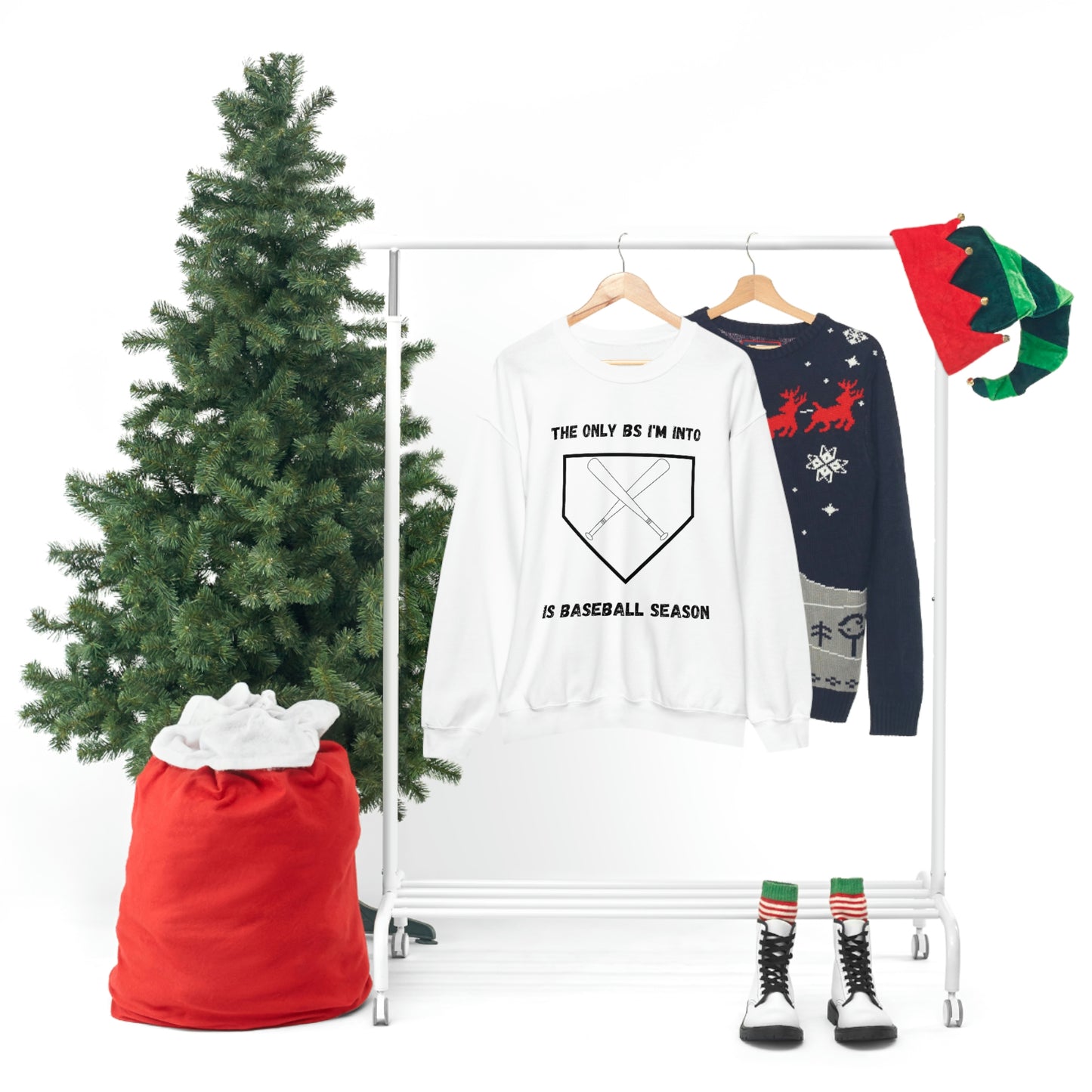 The on BS I'm into is baseball season sweatshirt