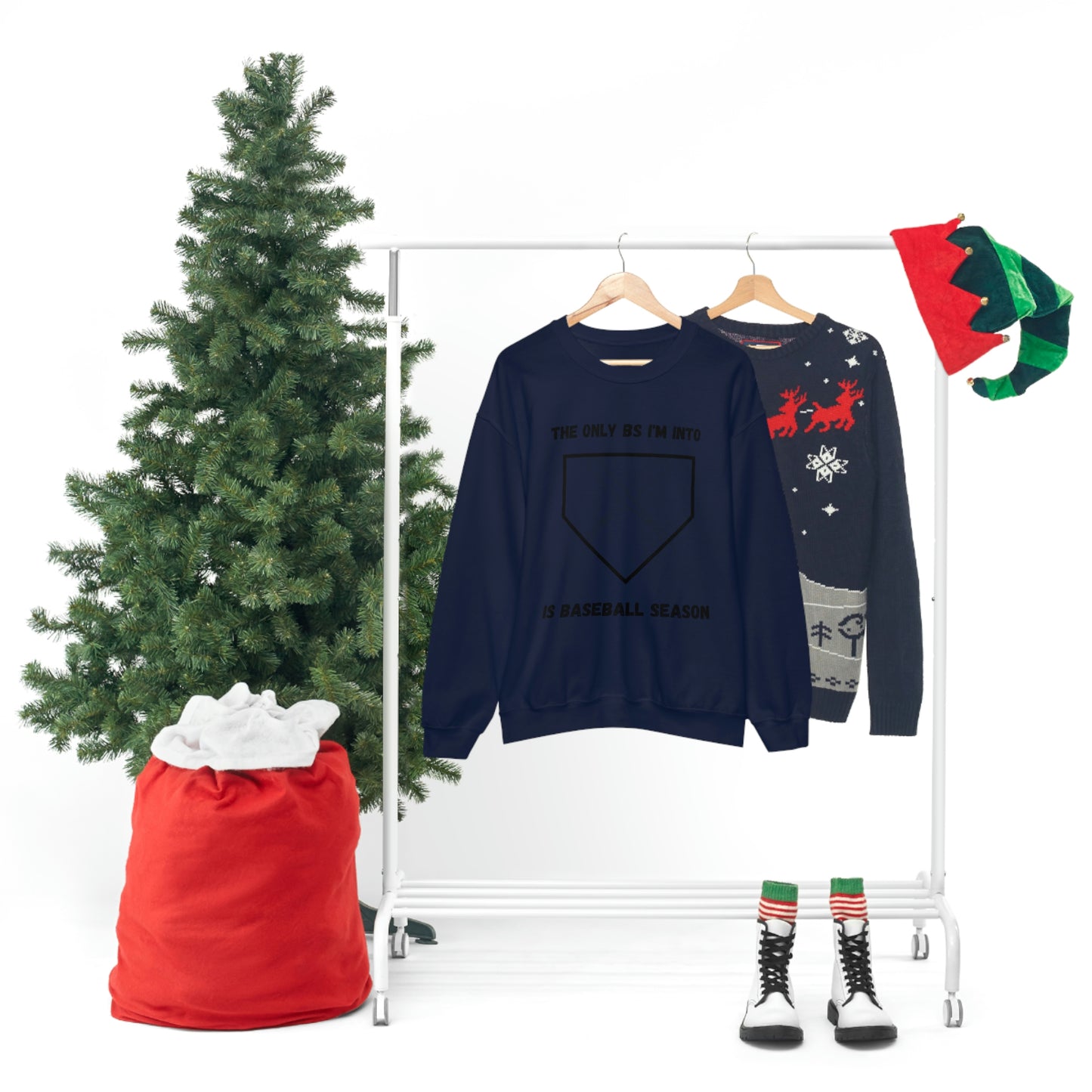 The on BS I'm into is baseball season sweatshirt